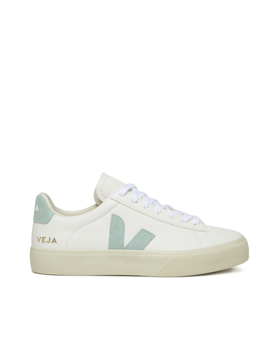 Shop Veja Sneakers Campo Chromefree White Matcha In Extra-white_matcha