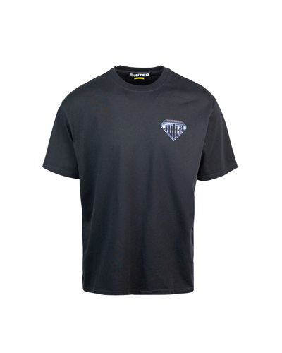 Shop Iuter T-shirt Metal Logo Nera In Black