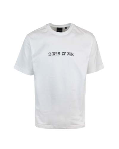 Shop Daily Paper T-shirt Parnian Stampata In White