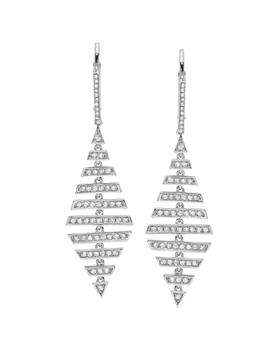 Shop Crislu Silver & Platinum Cz Earrings