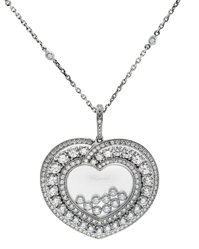 Shop Chopard Happy 18k 3.13 Ct. Tw. Diamond Necklace (authentic )