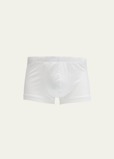 Shop Hanro Men's Cotton Sport Trunks In White