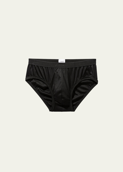 Shop Zimmerli Men's Sea Island Cotton Briefs In Black Pattern