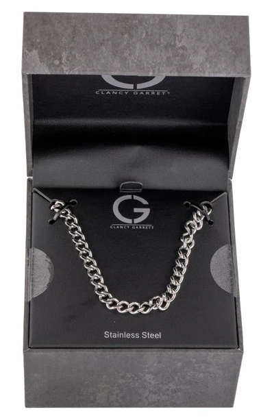 Shop Clancy Garrett Cuban Chain Necklace In Silver