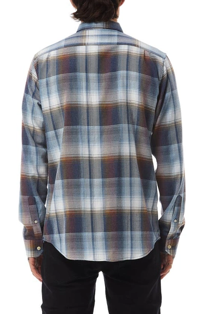 Shop Ezekiel Tate Plaid Long Sleeve Button-up Shirt In Dark Blue