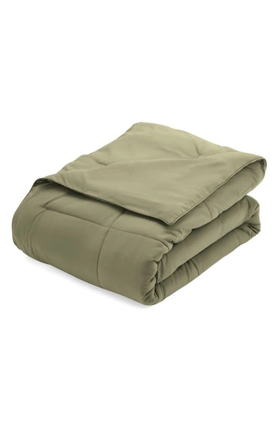 Shop Homespun All Season Premium Down Alternative Solid Comforter In Eucalyptus