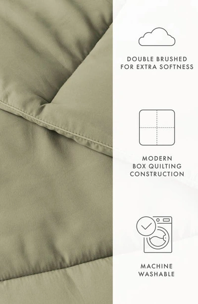 Shop Homespun All Season Premium Down Alternative Solid Comforter In Eucalyptus