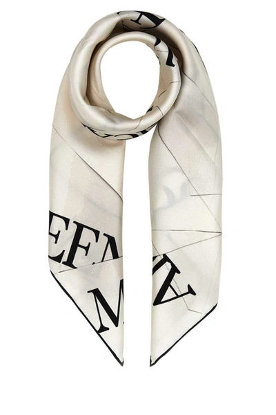 Shop Alexander Mcqueen Scarves And Foulards In White