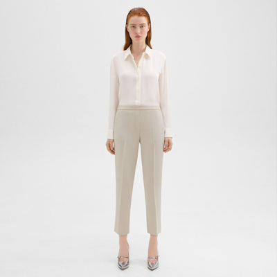 Shop Theory Treeca Pull-on Pant In Admiral Crepe In Pumice