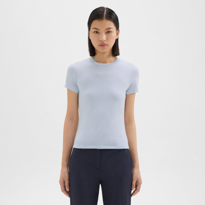Shop Theory Tiny Tee In Organic Cotton In Ice