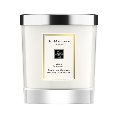 Shop Jo Malone London Wild Bluebell Scented Home Candle 7.0 oz (200g) In Blue / White
