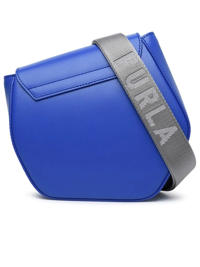 Shop Furla 'metropolis Prism' Blue Leather Blend Bag