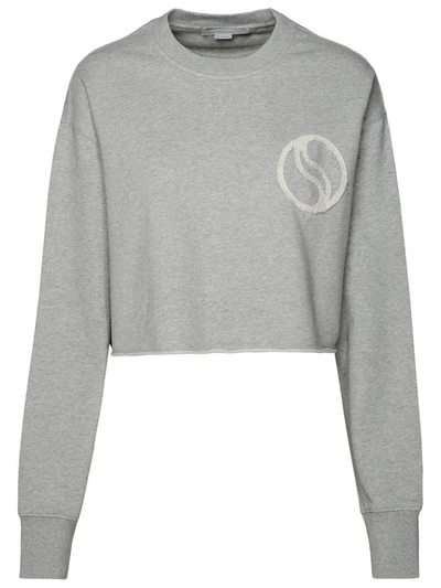 Shop Stella Mccartney 's-wave' Grey Organic Cotton Sweatshirt