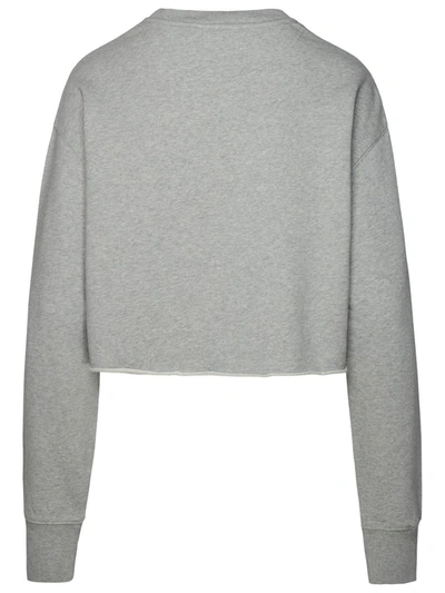 Shop Stella Mccartney 's-wave' Grey Organic Cotton Sweatshirt
