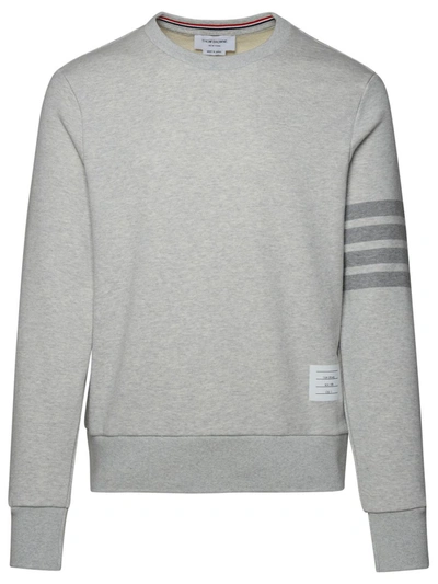 Shop Thom Browne Gray Cotton Sweatshirt In Grey