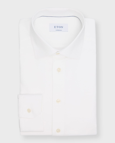 Shop Eton Men's Contemporary-fit Cotton Twill Dress Shirt In White