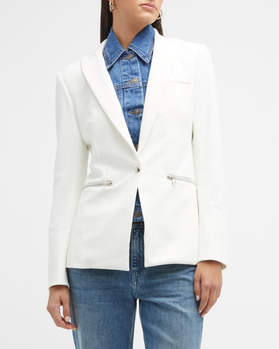Shop Veronica Beard Bi-stretch Scuba Jacket In White