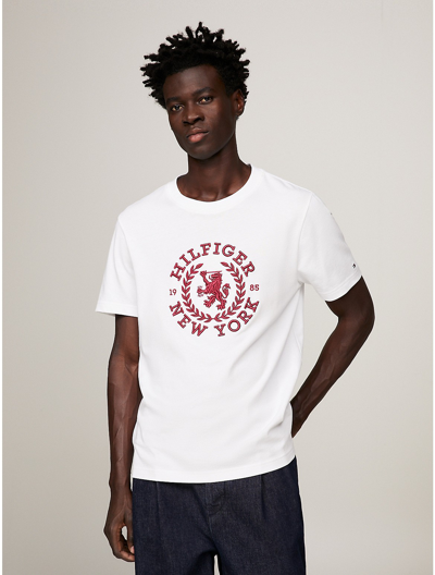 Shop Tommy Hilfiger Embroidered Heritage Logo T In White