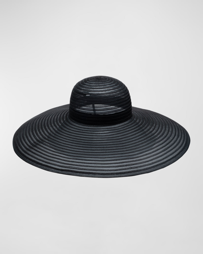 Shop Eugenia Kim Sunny Sheer Large-brim Hat In Black