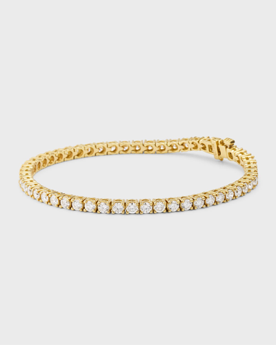 Shop Neiman Marcus Diamonds 18k Yellow Gold Diamond Tennis Bracelet, 5.3tcw, 7"l