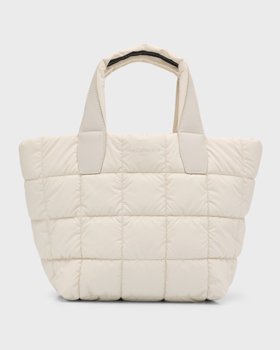 Shop Veecollective Porter Medium Quilted Tote Bag In Birch