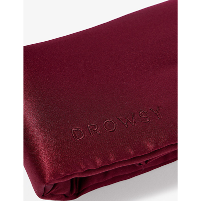 Drowsy Sleep Co Brand-embroidered Padded Silk Sleep Mask In Le Vie En Rouge