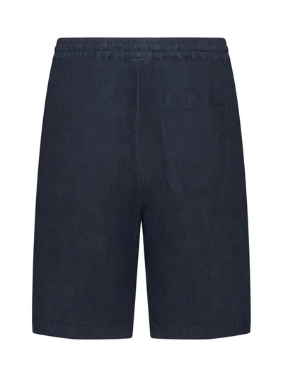 Shop 120% Lino Shorts In Blue