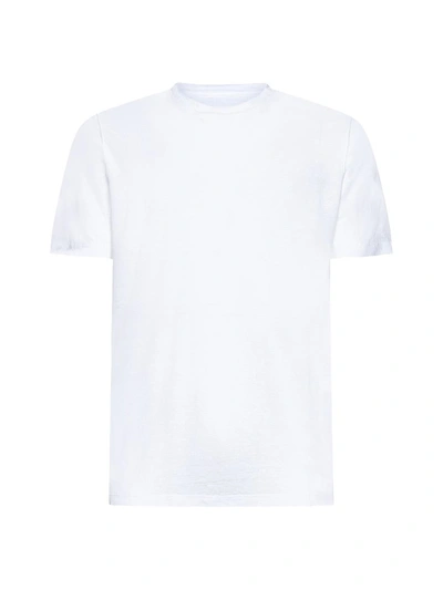 Shop 120% Lino T-shirts And Polos In White Solid