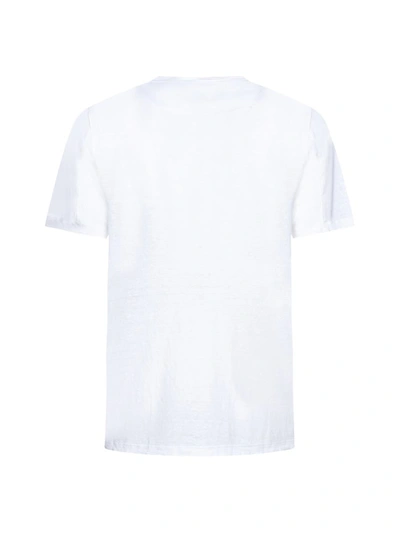 Shop 120% Lino T-shirts And Polos In White Solid