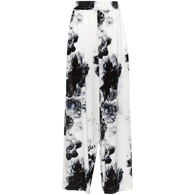 Shop Alexander Mcqueen Pants In White/black