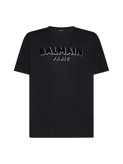Shop Balmain T-shirts And Polos In Oir/noir/argent
