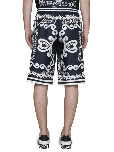 Shop Dolce & Gabbana Shorts In Dg Marina F Blu