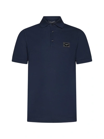 Shop Dolce & Gabbana T-shirts And Polos In Blu Scurissimo 1