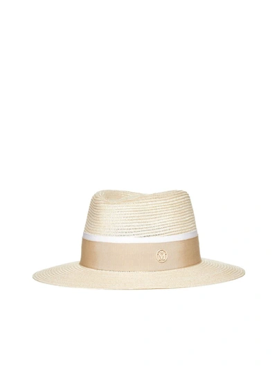 Shop Maison Michel Hats In Natural Beige