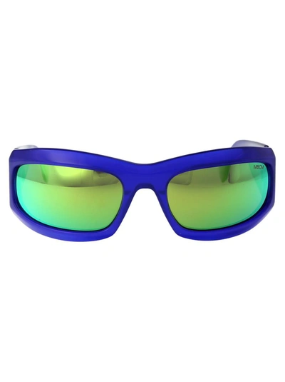 Shop Marcelo Burlon County Of Milan Sunglasses In 4555 Blue