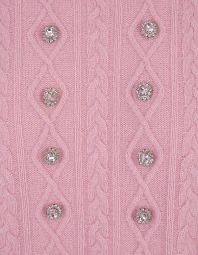 Shop Rabanne Paco  Pullover With Crystals In Pink