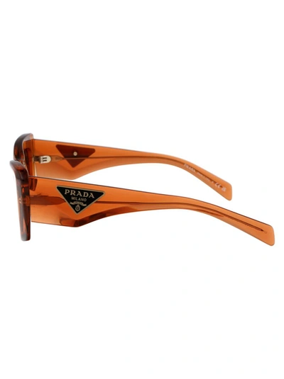 Shop Prada Sunglasses In 10n5s0 Crystal Orange