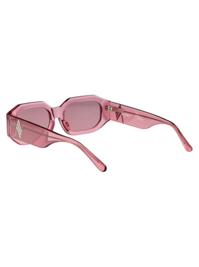 Shop Attico The  Sunglasses In 04 Powder Pink Silver Pink