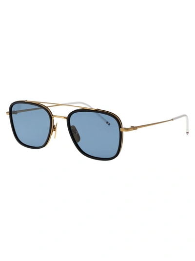 Shop Thom Browne Sunglasses In 415 Navy