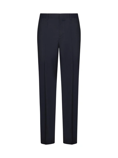 Shop Valentino Trousers In Blue