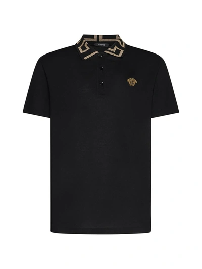 Shop Versace T-shirts And Polos In Black