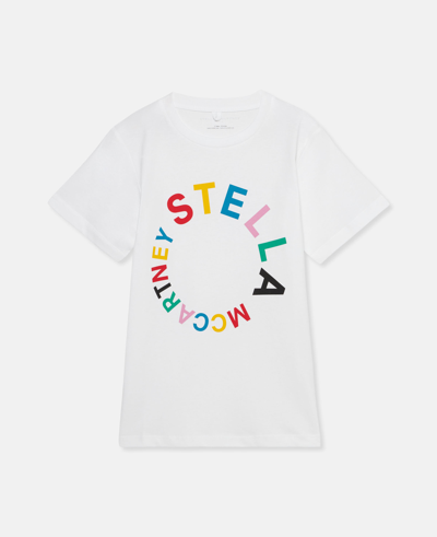 Shop Stella Mccartney Logo Embroidery T-shirt In White
