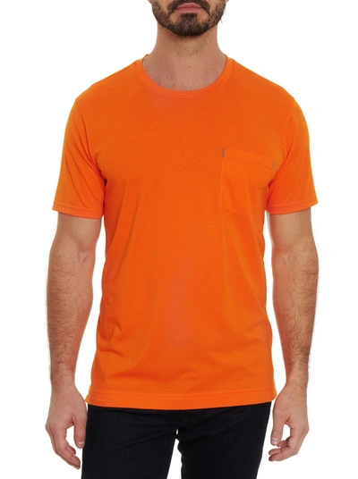 Shop Robert Graham Myles T-shirt In Burnt Orange