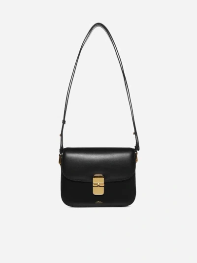 Shop Apc Grace Small Leather Bag In Black
