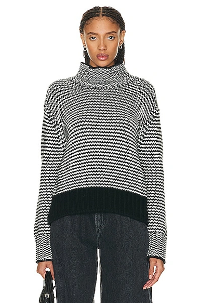 Shop Sablyn Everett Cashmere Sweater In Black Stripe