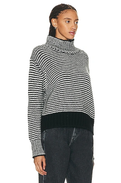 Shop Sablyn Everett Cashmere Sweater In Black Stripe