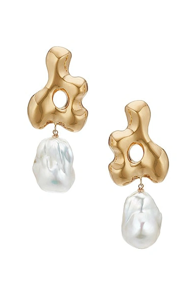 Shop Agmes Baroque Bodmer Earrings In Gold Vermeil