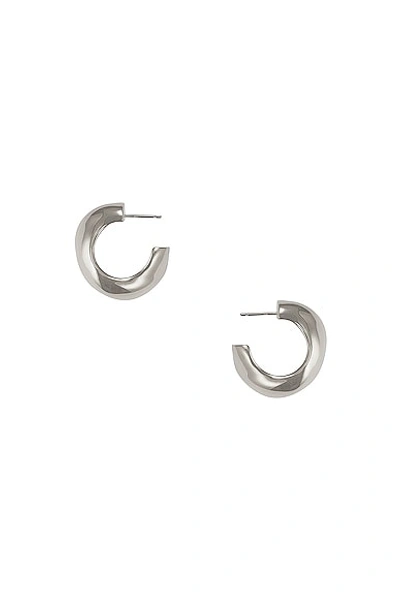 Shop Agmes Small Celia Hoop Earrings In Sterling Silver