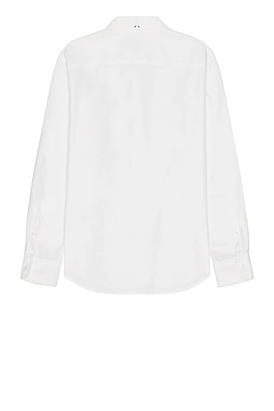 Shop Club Monaco Oxford Solid Long Sleeve Shirt In White