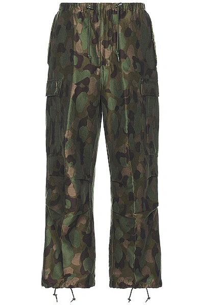 Shop Beams Mil Over 6 Pocket Camo Pant In Olive